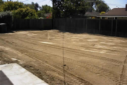 Dirt backyard after a Pool Removal in Millbrae